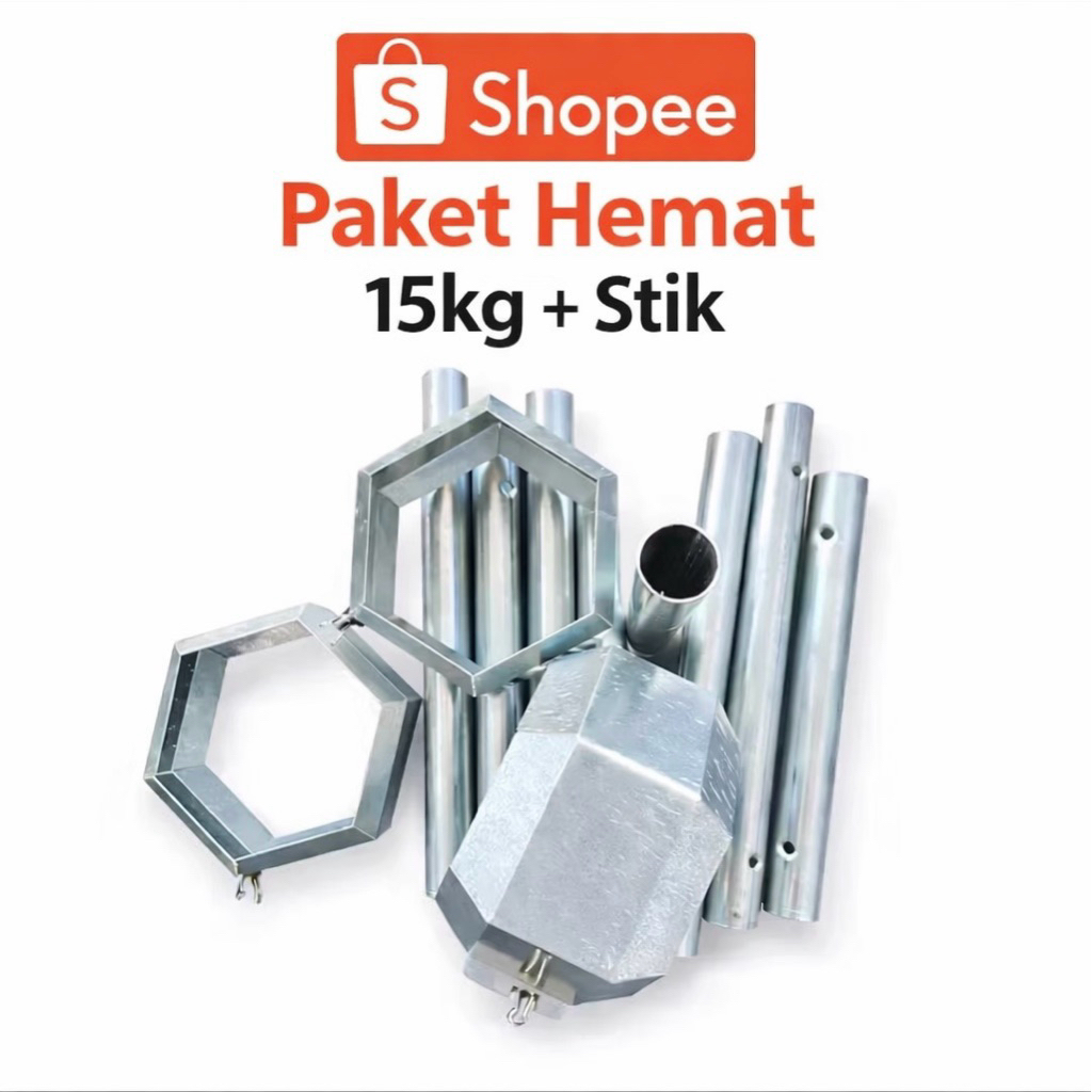 แม่พิมพ์ DUMBELL 15KG + 36CM STICK แม่พิมพ์ดูเบลเปล่าสําหรับทําดอลล่าของคุณเองที่บ้าน