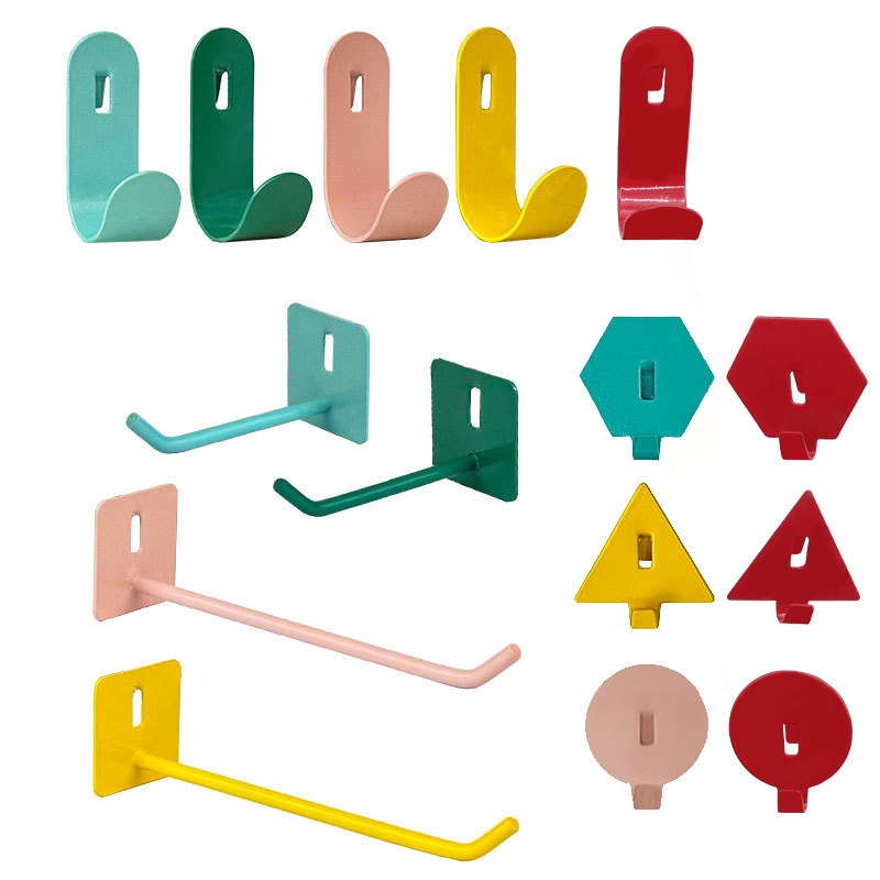 GANTUNGAN ตะขอ Pegboard สีตะขอมัลติฟังก์ชั่นตะขอแขวนอเนกประสงค์