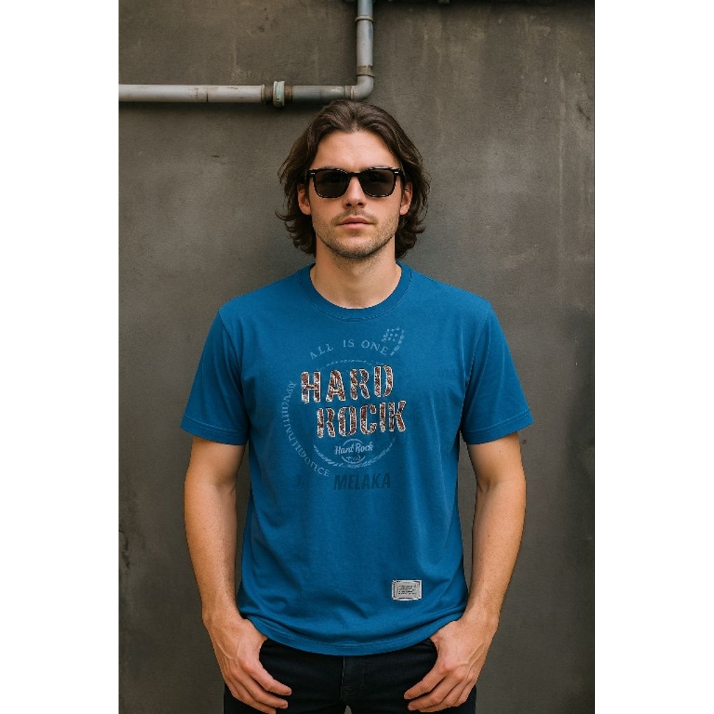 เสื้อยืด H*RD R0*K C*FE Melaka O1 ไซส์ M (P72 x L52)