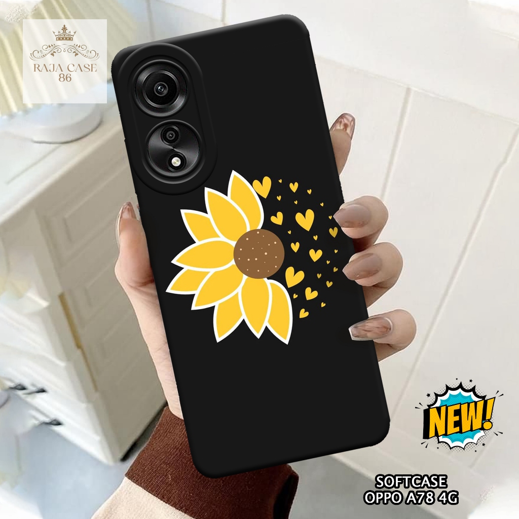 เคส HP Oppo A78 4G - เคส Oppo A78 4G - เคสดอกไม้ Motif - ฟิล์มกันรอยมือถือ - Oppo A78 4G Softcase - 