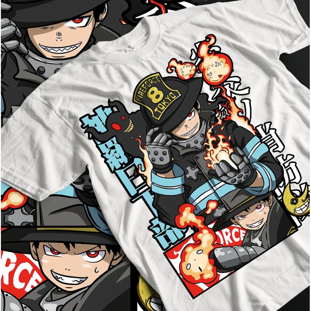 เสื้อยืดอนิเมะ Fire Force
