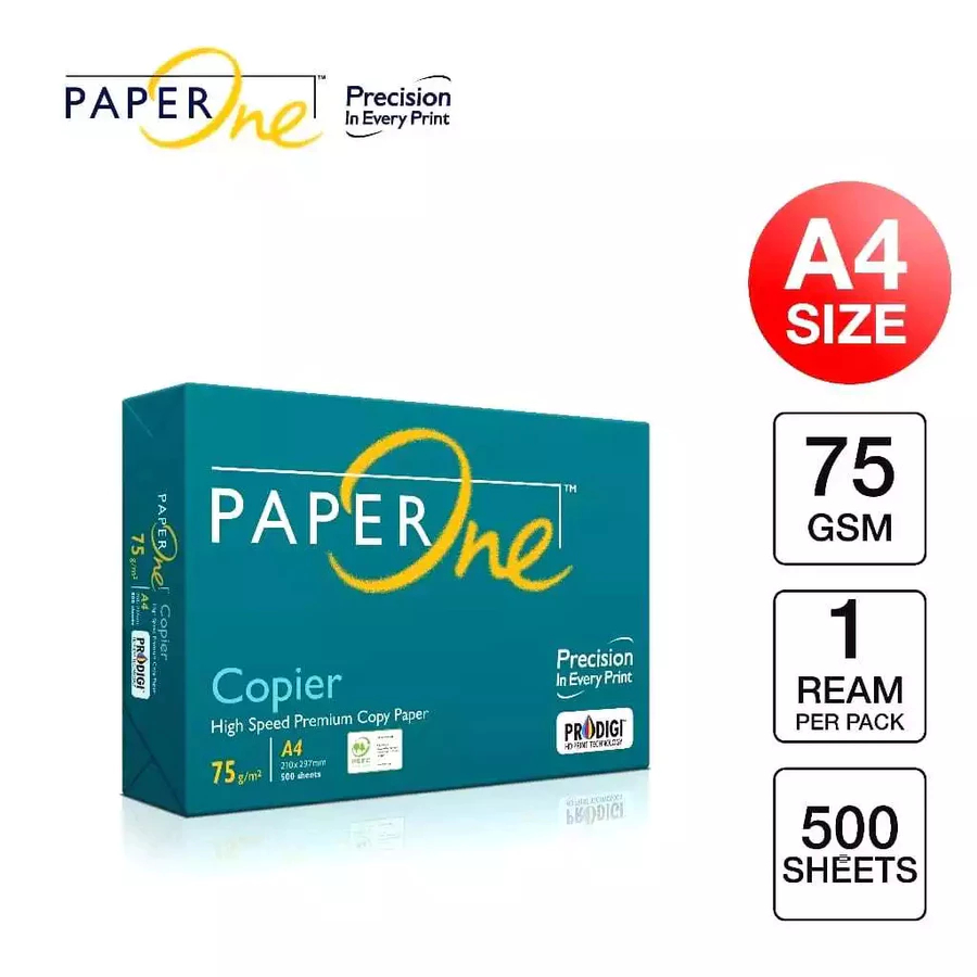HVS PAPER ONE A4 Premium 75 GSM (1 รีม / 500 แผ่น)