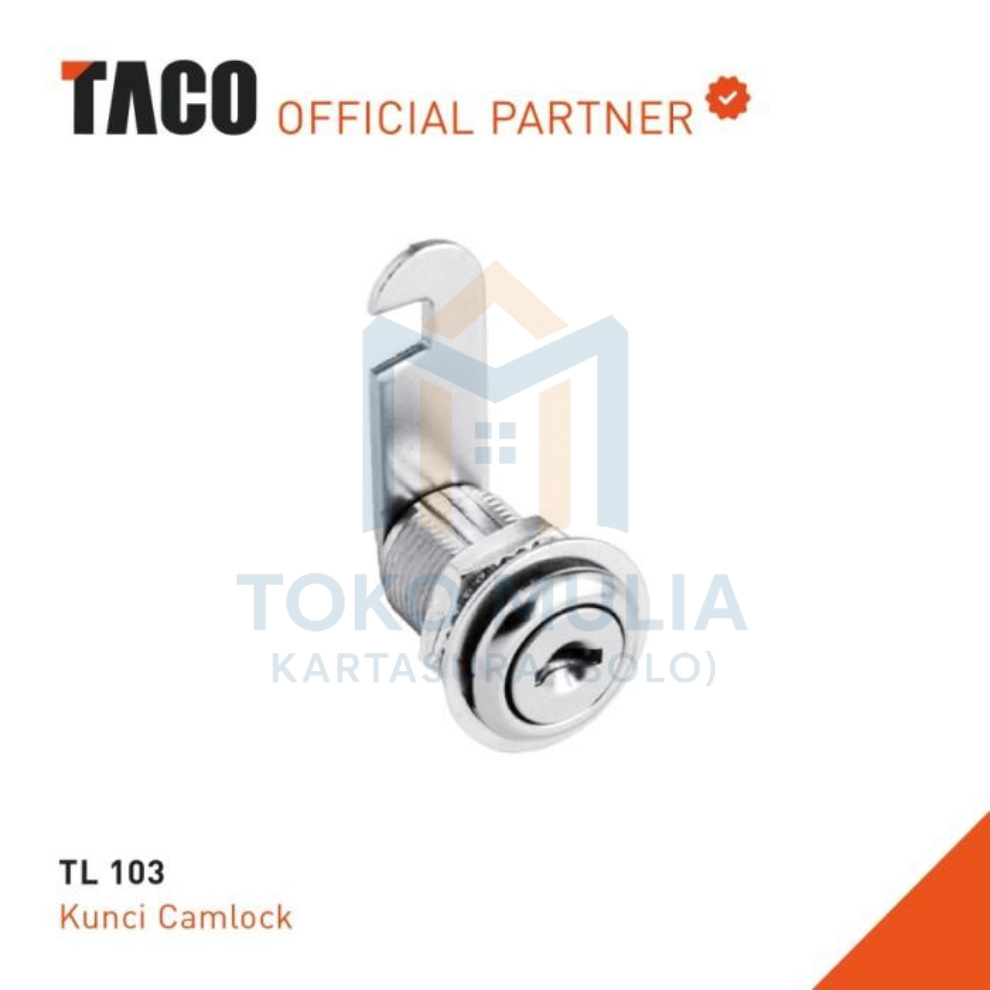 TACO TL 103 Camlock Lock – Chrome Finish Cabinet & Drawer ล็อคเฟอร์นิเจอร์
