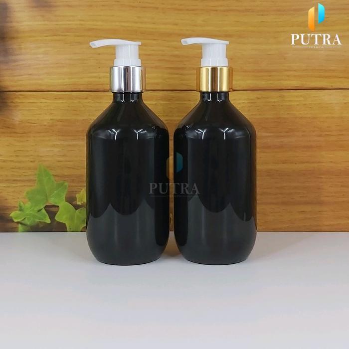 ขวดปั๊มโลชั่น MADA 300ML / พลาสติกขวด PET สีดํา 300ML