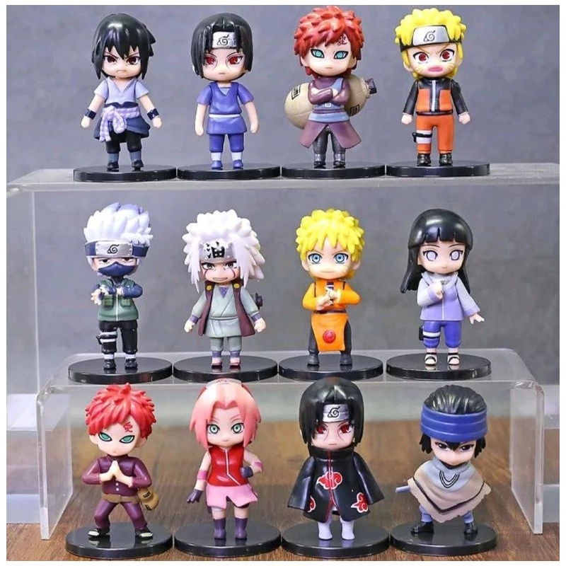 Action Figure Naruto chibi Toppers เค้กเค้กอะนิเมะ Naruto Sasuke Sakura Kakashi Gaara ของเล่นเด็กจอแ