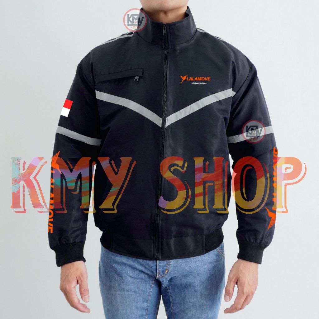 Lalamove Jacket Lalamove Bomber Jacket เสื้อแจ็คเก็ตผู้ชายและผู้หญิง