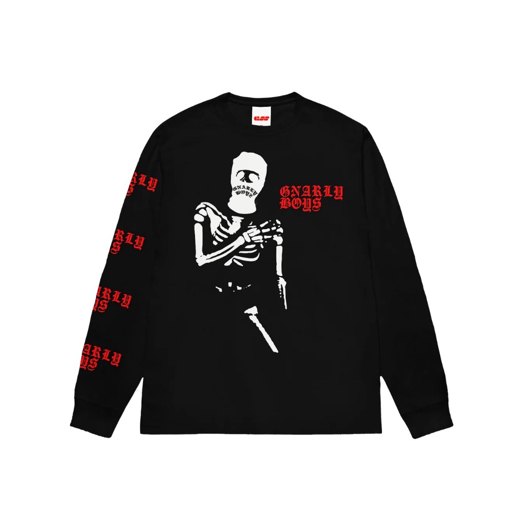 Gnarly Face The Reaper Longsleeves - สีดํา