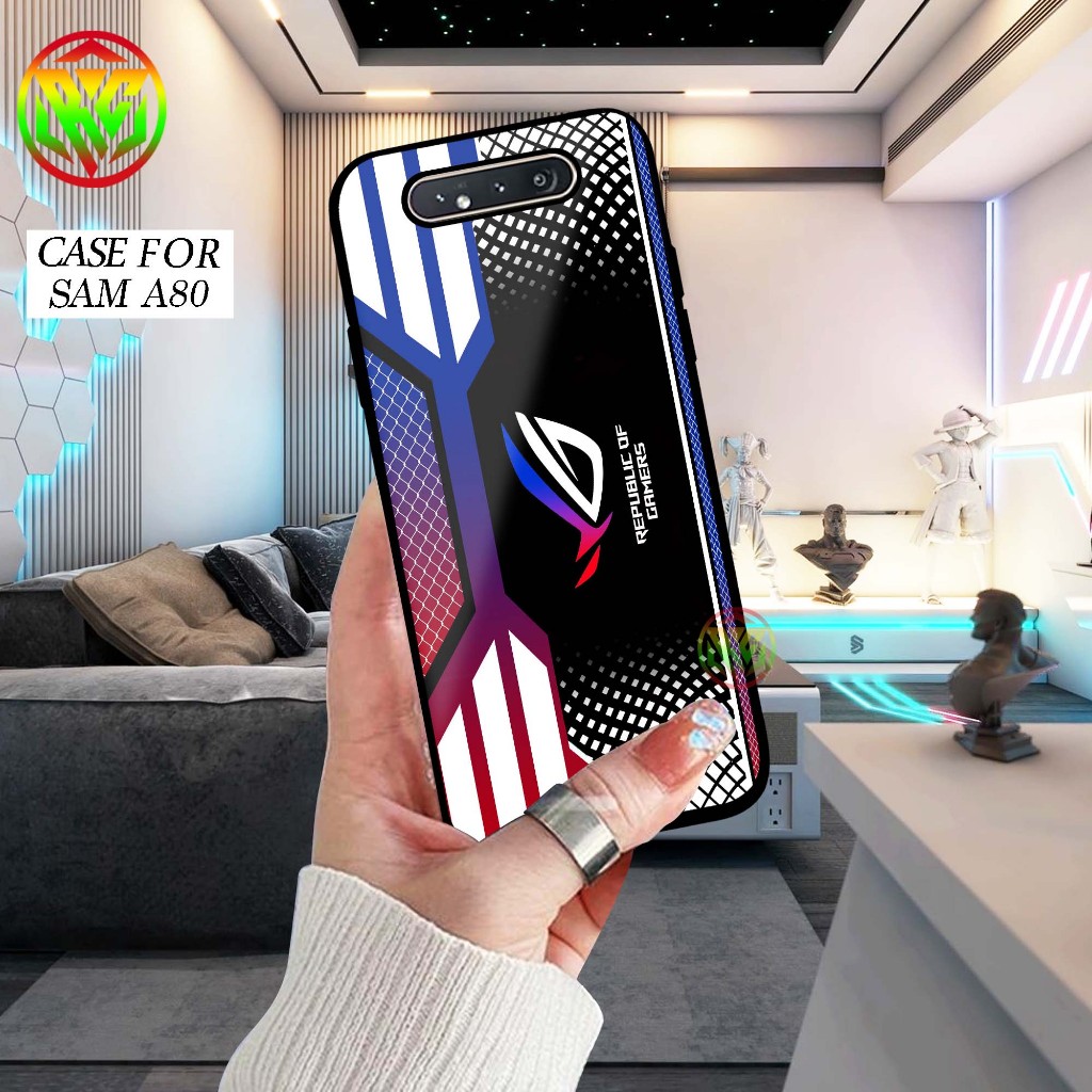 เคส Samsung A80 - Last Motif Softcase Glass Shiny New Case Glossy casing Hp Samsung A80 [Aesthetic R