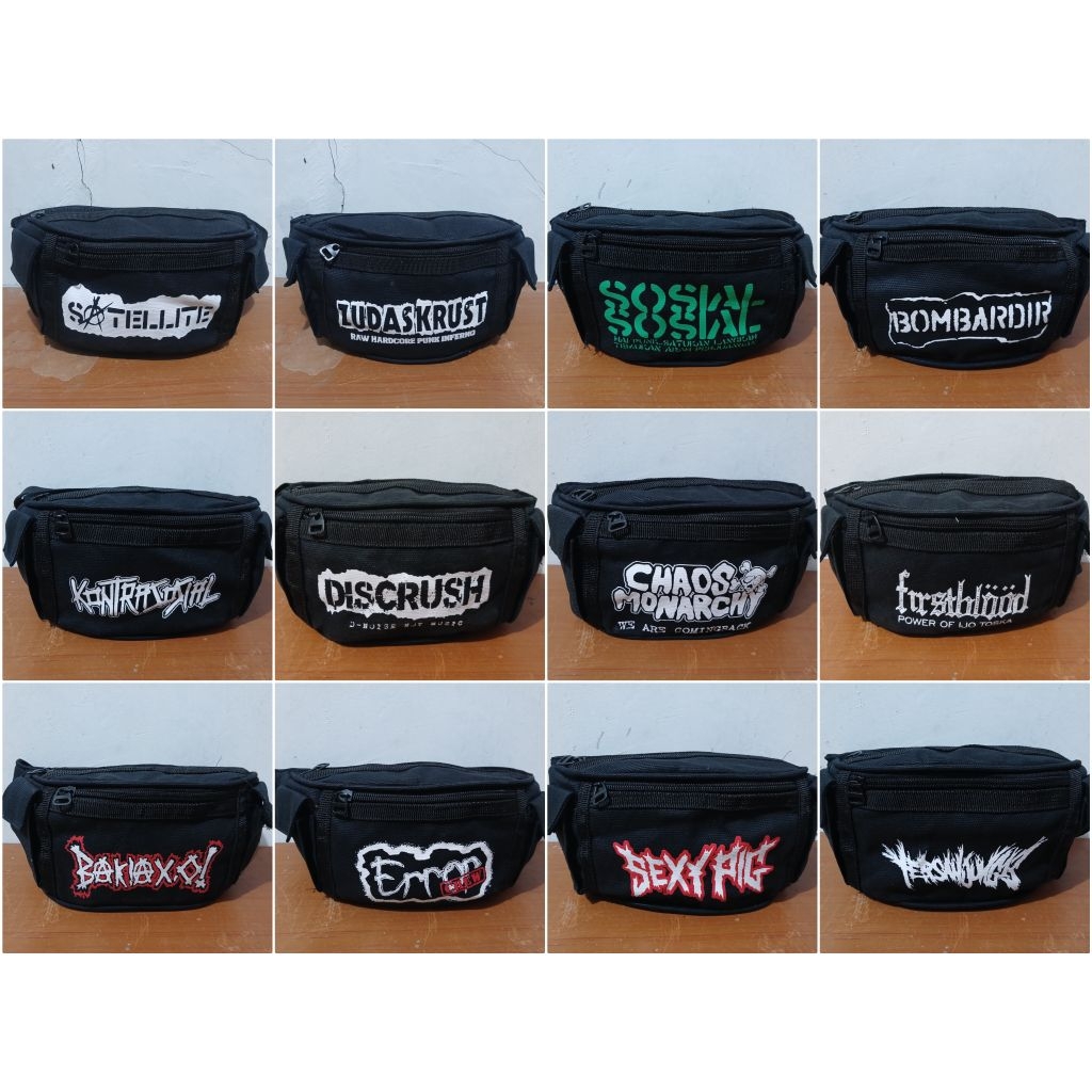 กระเป๋าคาดเอว | PUNK BAND CANVAS SLING BAG