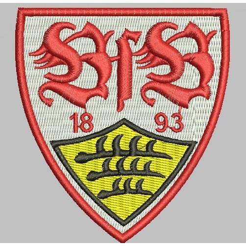 VFB STUTTGART PATCH EMBROIDERY BET LOGO/BUDDLE EMBLEM BALL BUNDESLIGA GERMANY - CBI