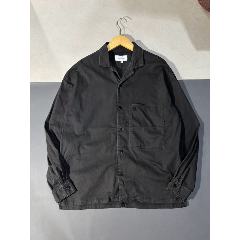 GLOBAL WORK OPEN COLLAR WORK SHIRT JACKET SECOND ORIGINAL