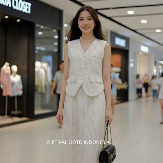 Maria Closet ชุดกระโปรงเกาหลี – ชุดกระโปรง Midi สําหรับผู้หญิงนําเข้าที่หรูหรา