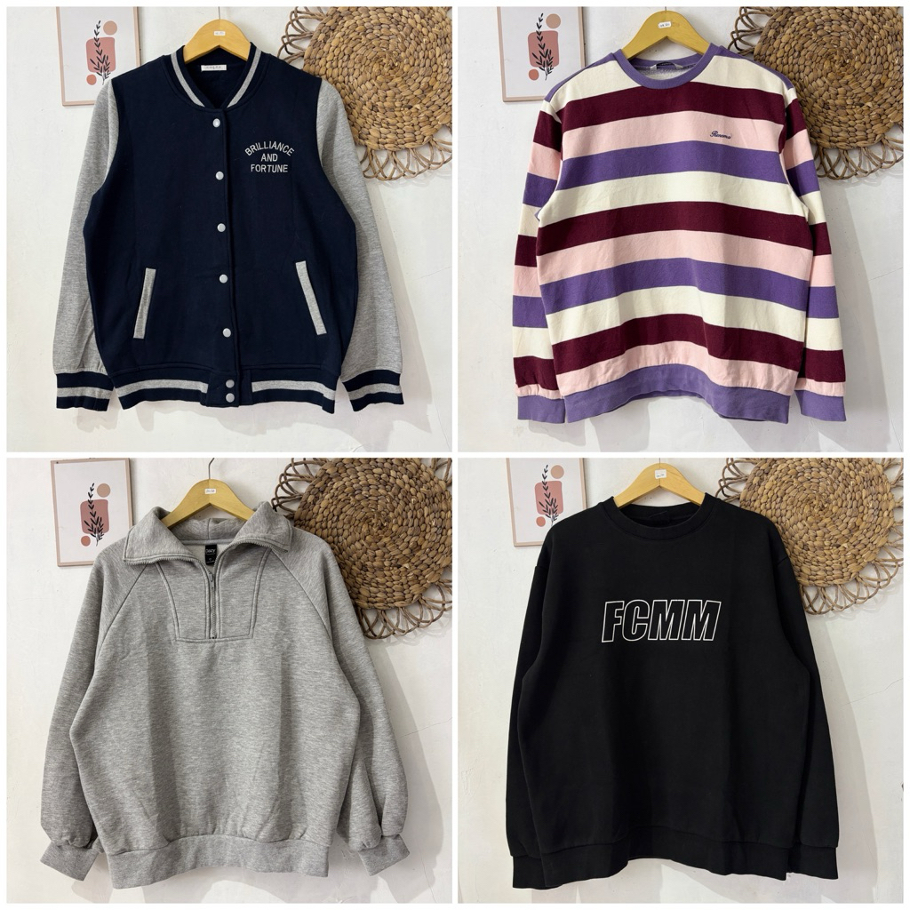 GEMMY PREMIUM OVERSIZE CROP HALFZIP CREWNECK HOODIE