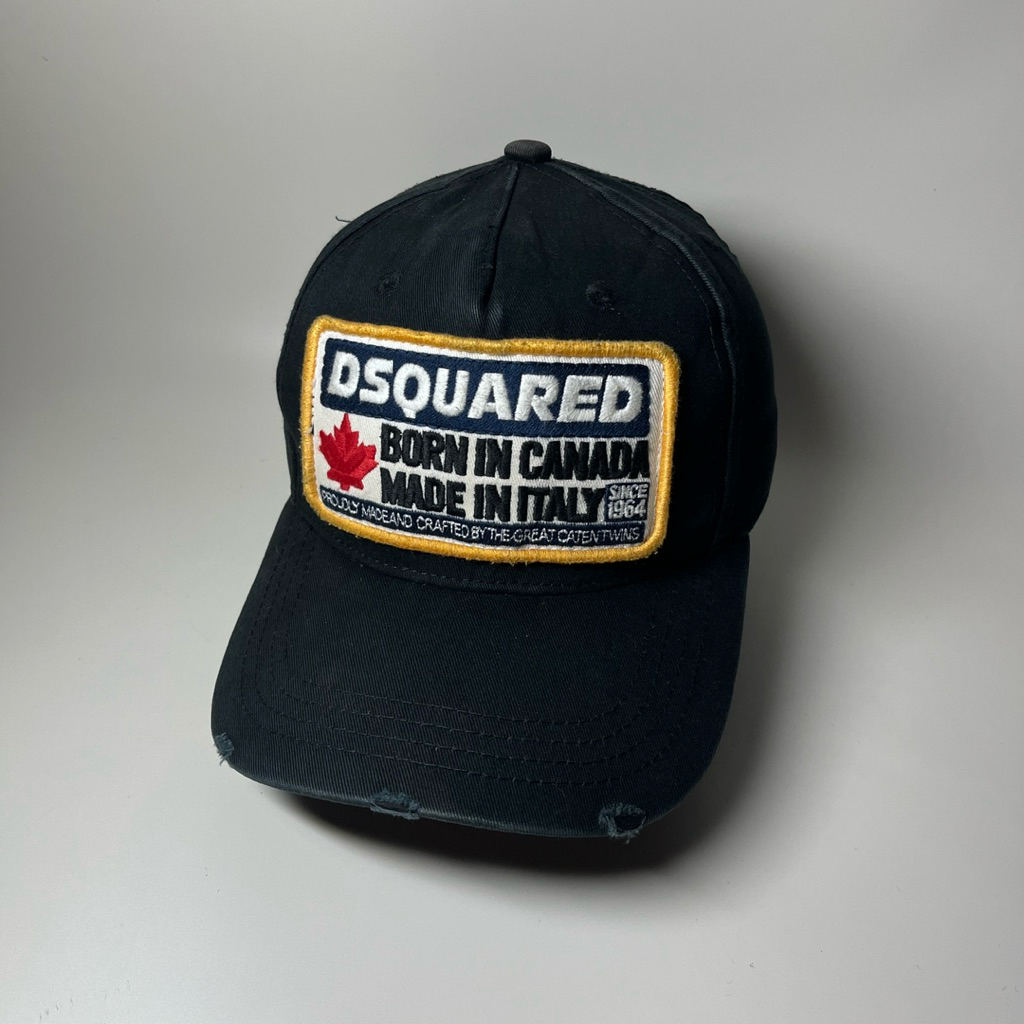 Dsquared2 หมวกแก๊ปสีดํา