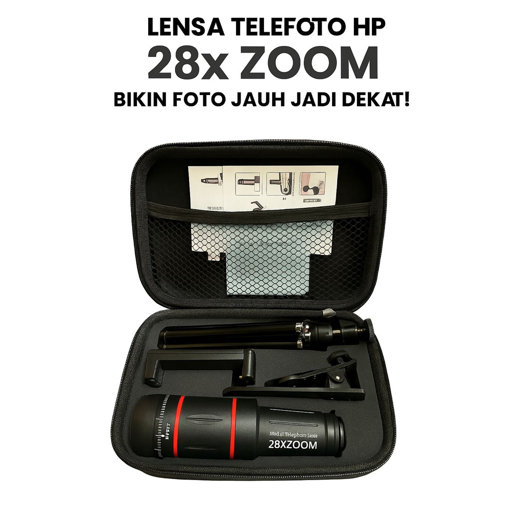 เลนส์ 28X ZOOM APEXEL TELEPHOTO 1 ชุด TRIPOD AS SHOWN ในเลนส์กล้อง PHOTO