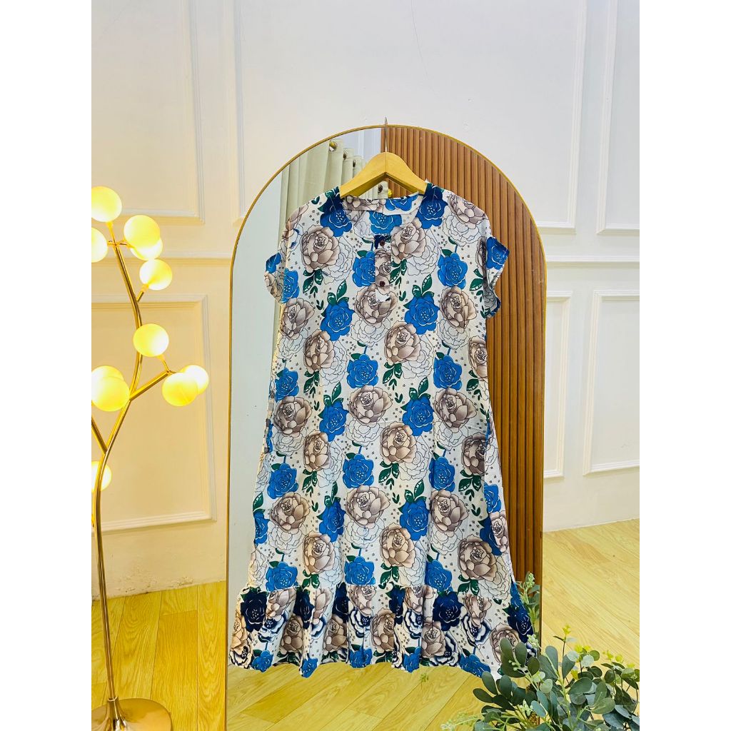 Ruffle Daster/Ruffle Dress ทําจากเรยอนศรีเท็กซ์พรีเมี่ยม