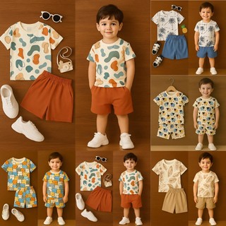 Setelan Anak Printing Baju Anak Unisex Tomo Rio Kiyo Yoru Kai 0-6 Tahun