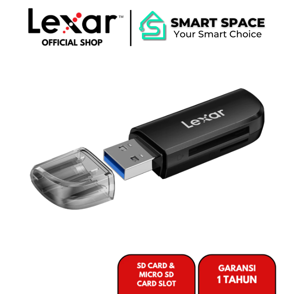 Lexar Dual Slot RW300 USB 3.2 Gen1 Card Reader SDcard / MicroSD Original - รับประกัน 2 ปี