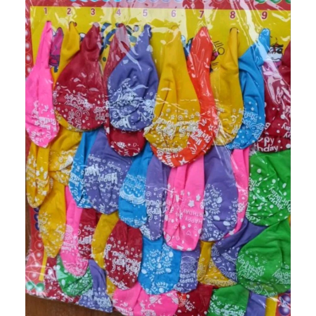 ลูกโป่งสุขสันต์วันเกิด 40 ชิ้น - ลูกโป่ง hbd พร้อมจําหน่าย ลูกโป่ง hbd บรรจุ 40 ชิ้น / ลูกโป่งแผ่น ส