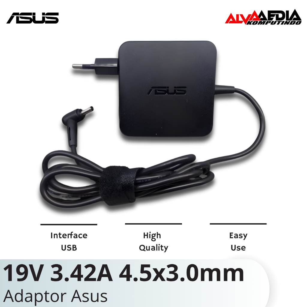 Original ASUS 19V 3.42A 4.5*3.0 อะแดปเตอร์/ASUS แล็ปท็อปสําหรับ Pro 2430u P2520 P2520la P2520lj