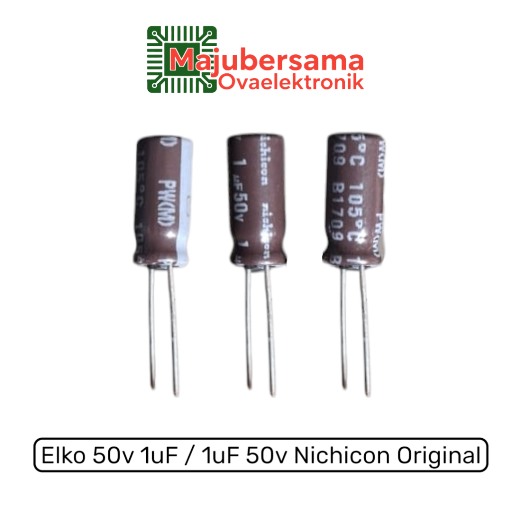 10 ชิ้น - Elko 50v 1uF / 1uF 50v Nichicon ของแท้