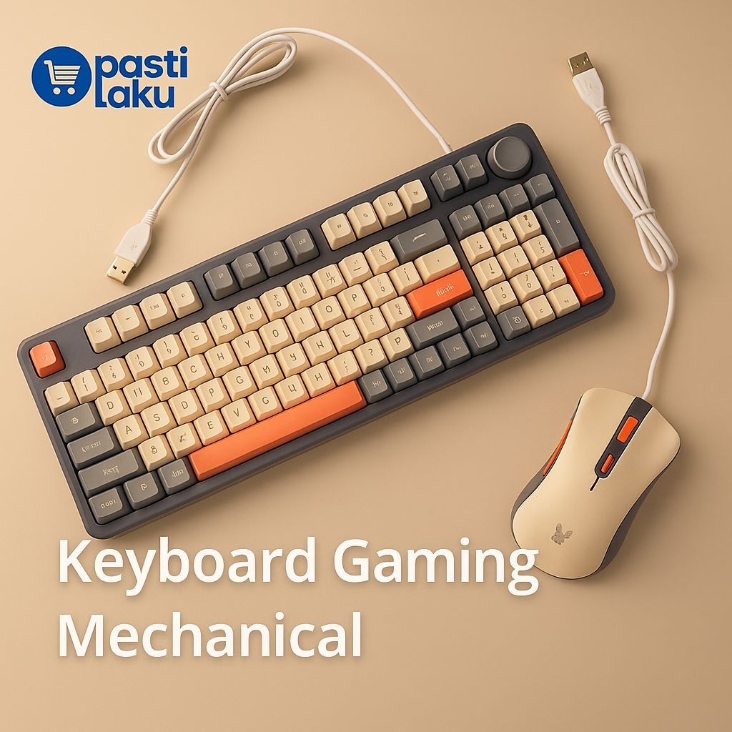 PASTI LAKU K820 RGB LED 94 คีย์คีย์บอร์ดเกมพร้อมเมาส์