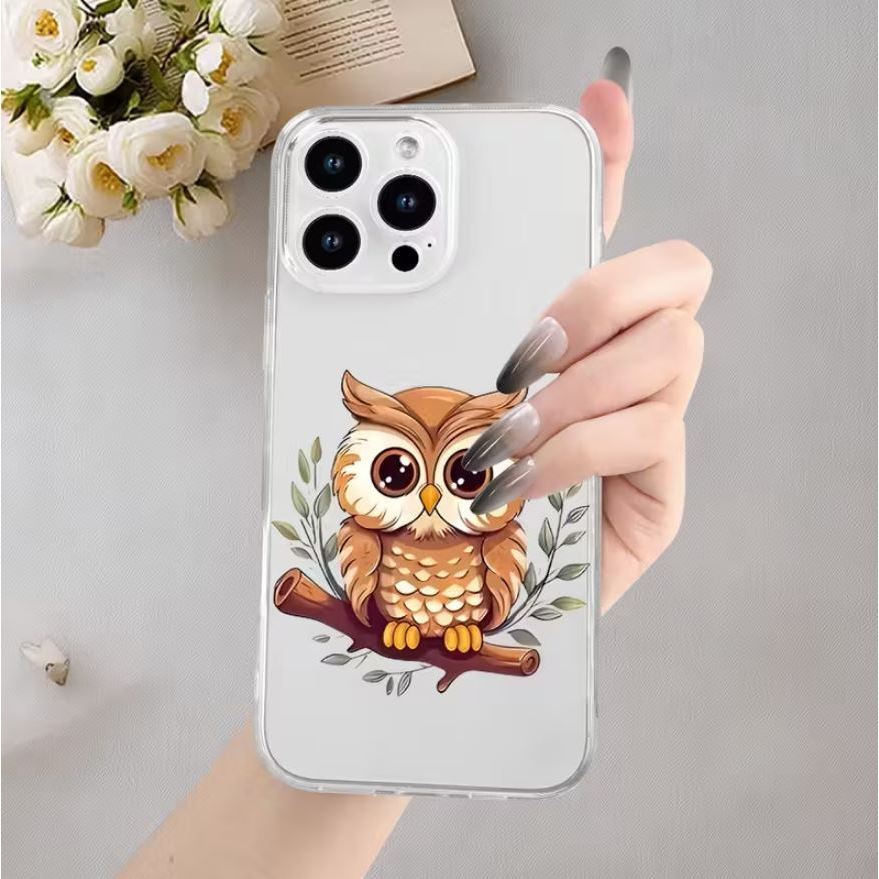 เคสTPUโปร่งใสพร้อมสุนทรียศาสตร์OWL MOTIFเหมาะสําหรับMi10T / Mi10T Mi11 LITE/PRO/Mi13T/13T PRO/6A/8/8