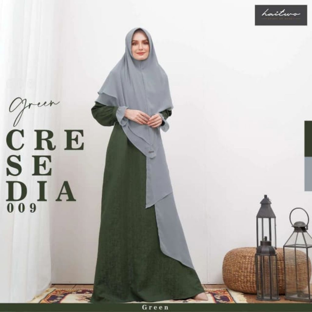 CRESEDIA 009 NIBRAS HAIDWO HIJAB GAMIS SET SYARI GAMIS HIJAB SET