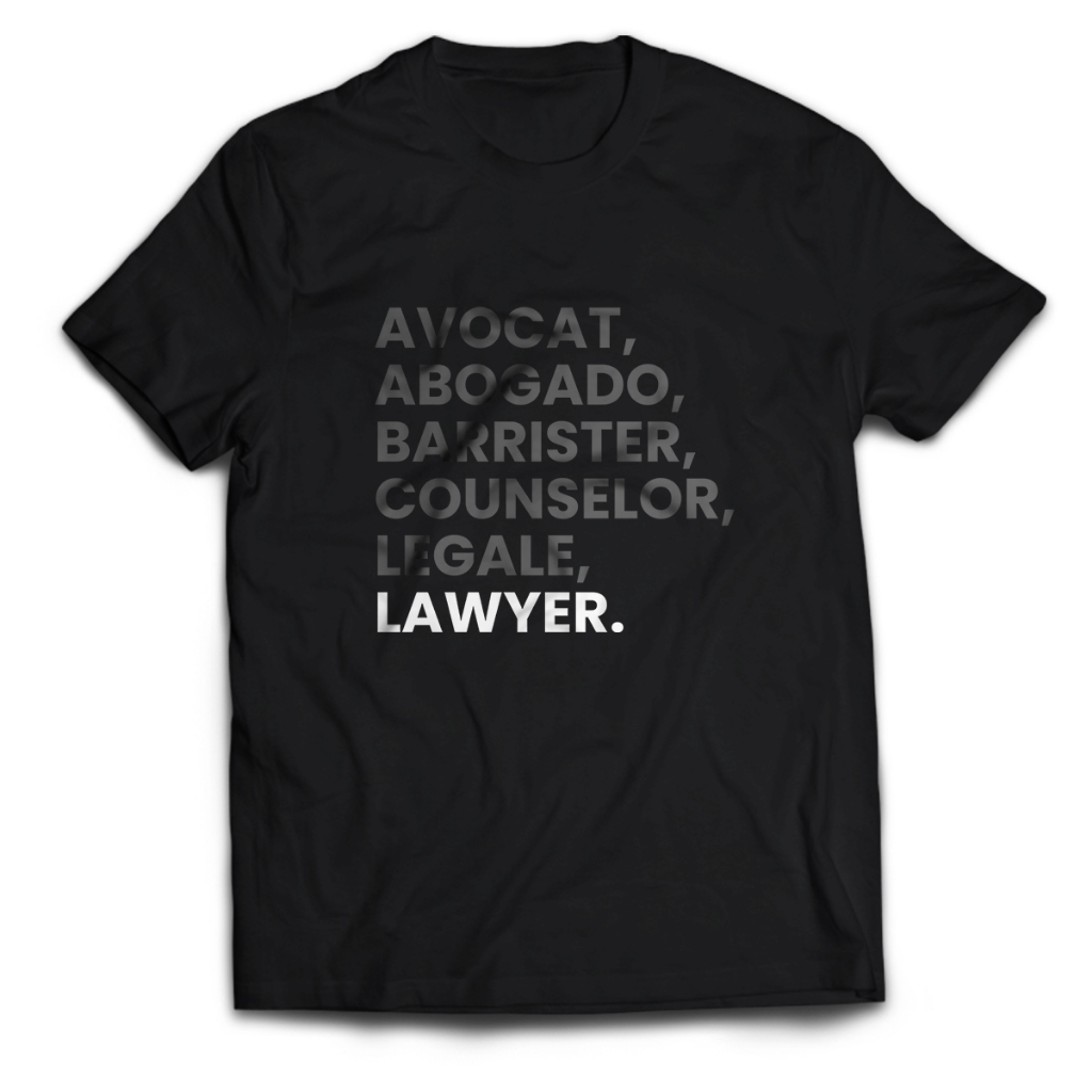 เสื้อยืดผู้ชาย LAWYER LAWYER TXT เสื้อผู้ใหญ่ผู้ใหญ่ Unisex PakeKaos