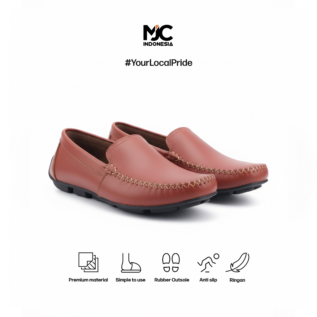 MJC อินโดนีเซียรองเท้าผู้ชาย Lofers Original รองเท้าหนังผู้ชาย Casual Slip บนรองเท้าทํางาน Original 