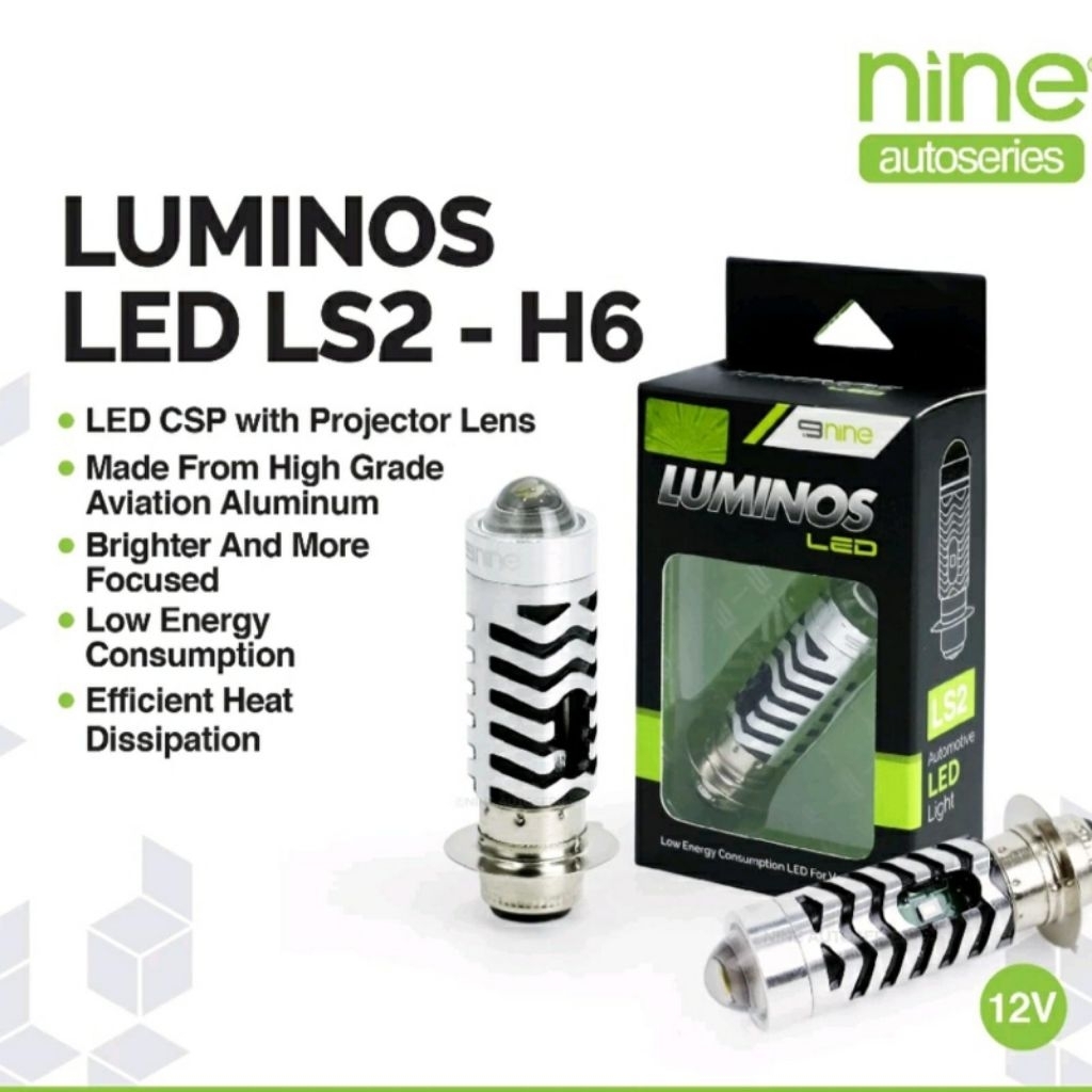 Luminos LS2 H6 - LUMINOS / ไฟ LED มอเตอร์ไซค์เลเซอร์ 2 สี + Original Motorcycle Twilight