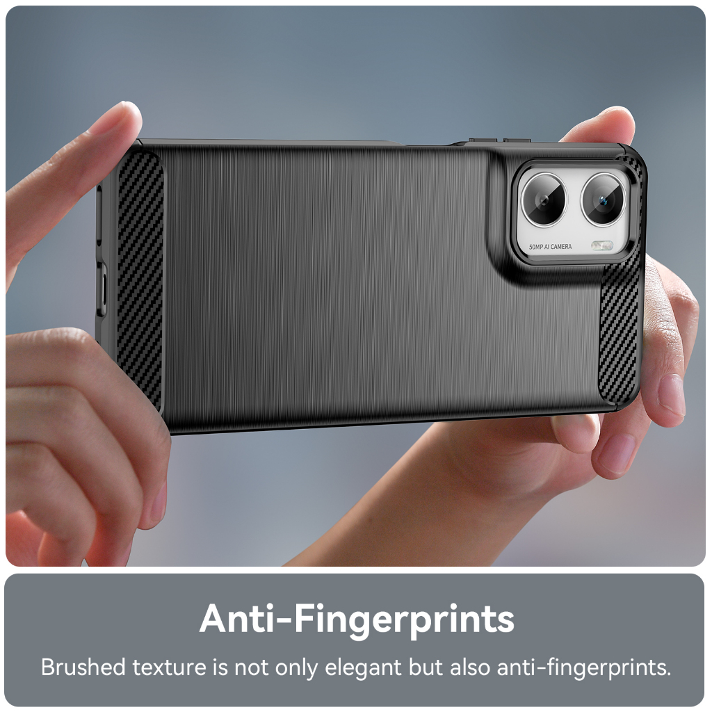 MOTOROLA G06 POWER / MOTOROLA EDGE 60 FUSION / MOTOROLA G45 5G CASE BRUSHED CARBON BLACK CARBON BRUS