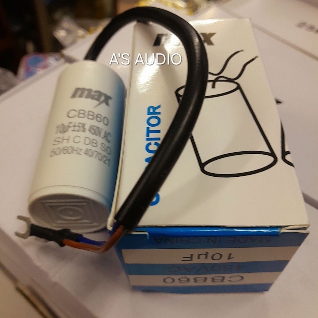 CBB60 450V 10UF ปั๊มน้ํา CAPACITOR ROUND BODY MAX