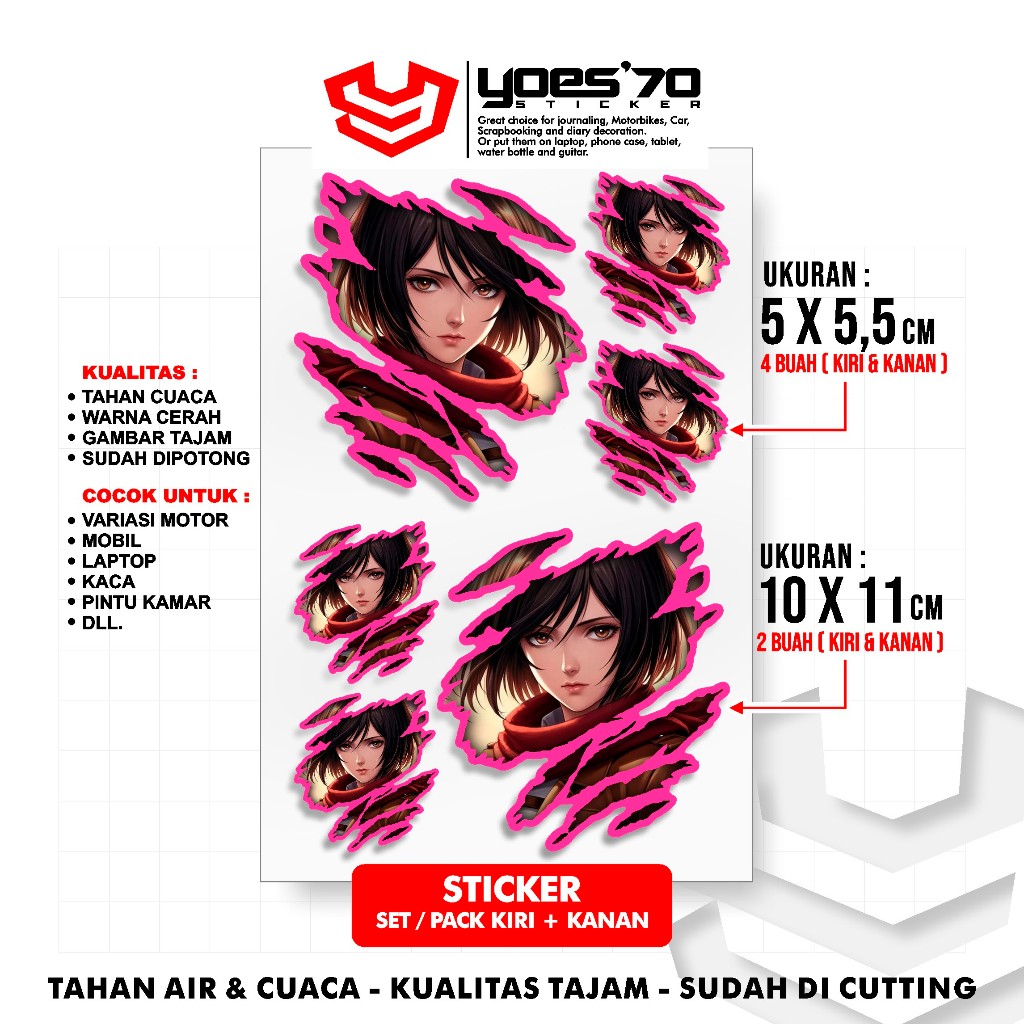 ชุดสติ๊กเกอร์อนิเมะ VARIATIONS / ANIME SET PACK 59 / สติ๊กเกอร์หมวกกันน็อค - MOTORCYCLE - CAR - LAPT