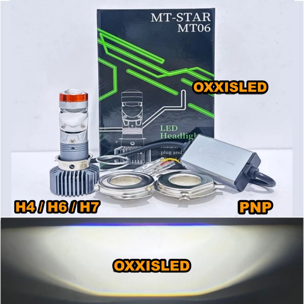 CAHAYA H6 H4 H7 MT06 MT-STAR 41 วัตต์ไฟหน้าบิลแบนตัดมินิโปรเจคเตอร์ H6 MT06...