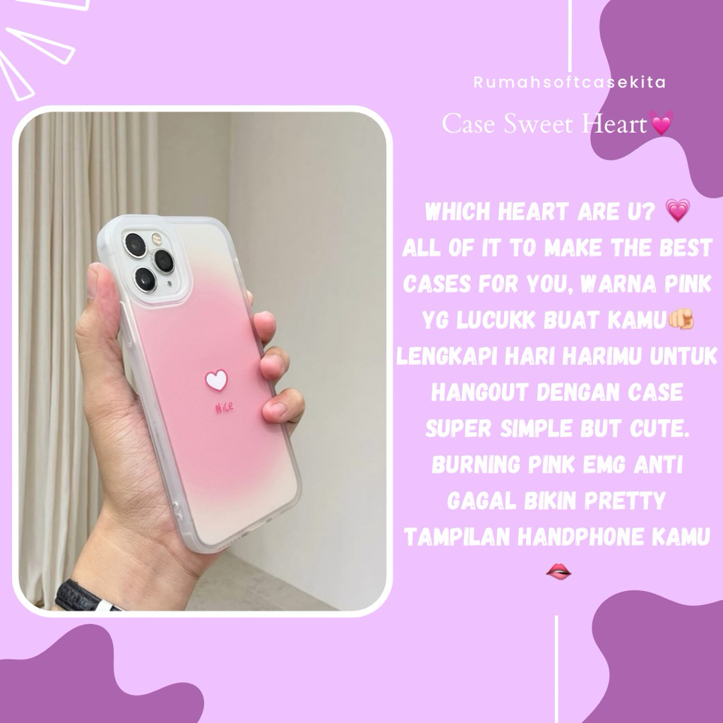 CASE GRADIENT SWEET HEART IPHONE 7/8/SE 7+/8+ X/XS XR XSMAX 11 11PRO 11PROMAX 12/12PRO 13 13PROMAX 1
