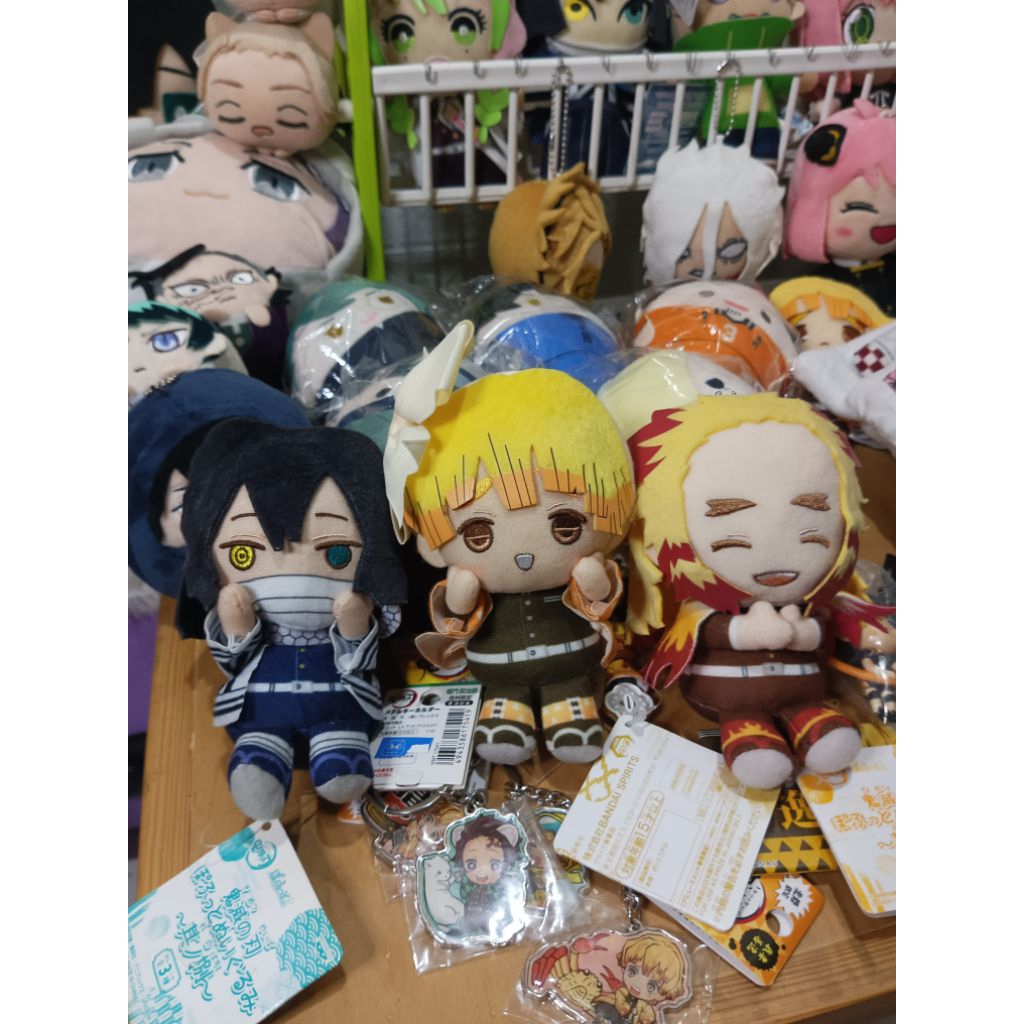 Obanai Zenitsu Rogoku Pofutto พวงกุญแจตุ๊กตาอนิเมะ Demon Slayer