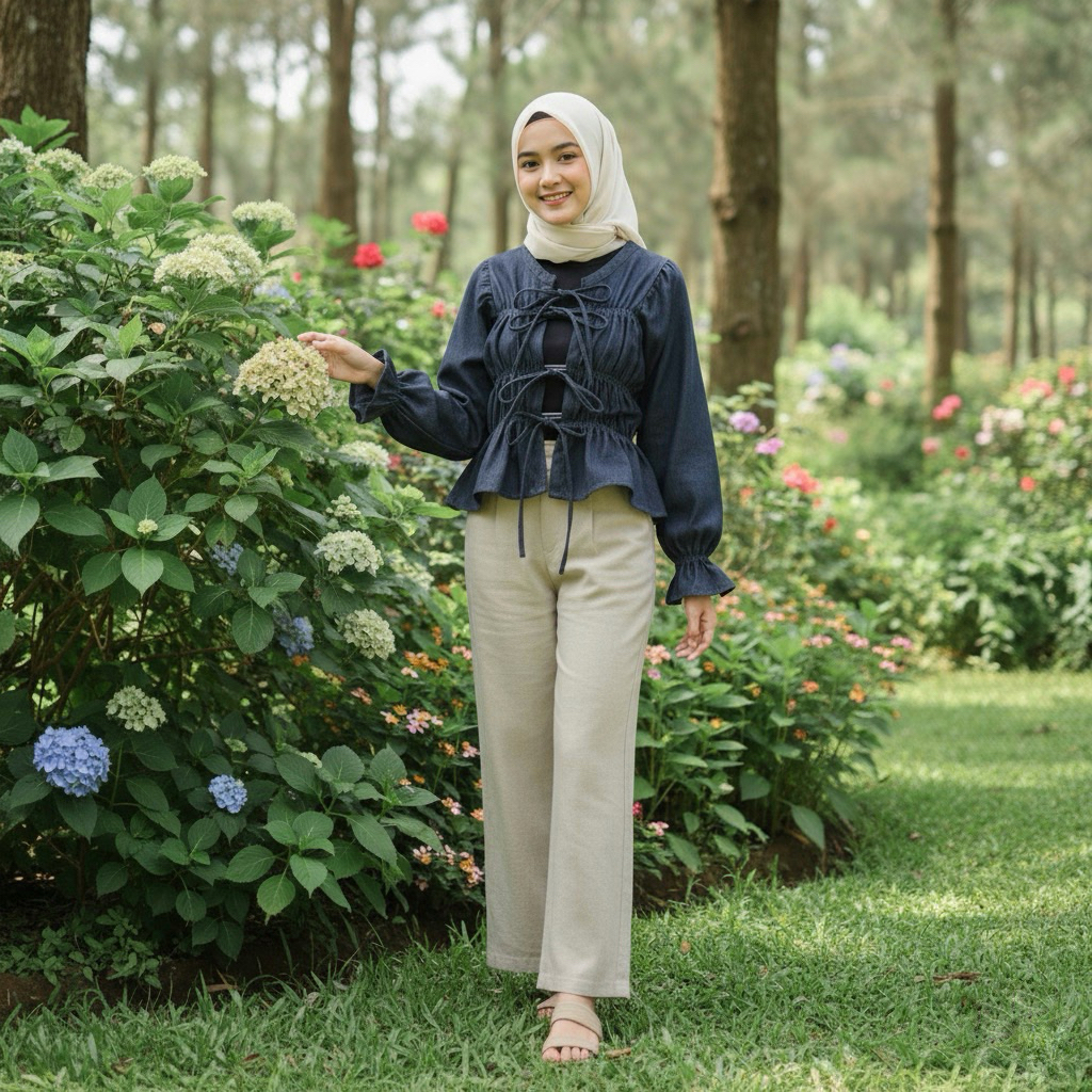 Zava Outer Denim Drawstring FRT