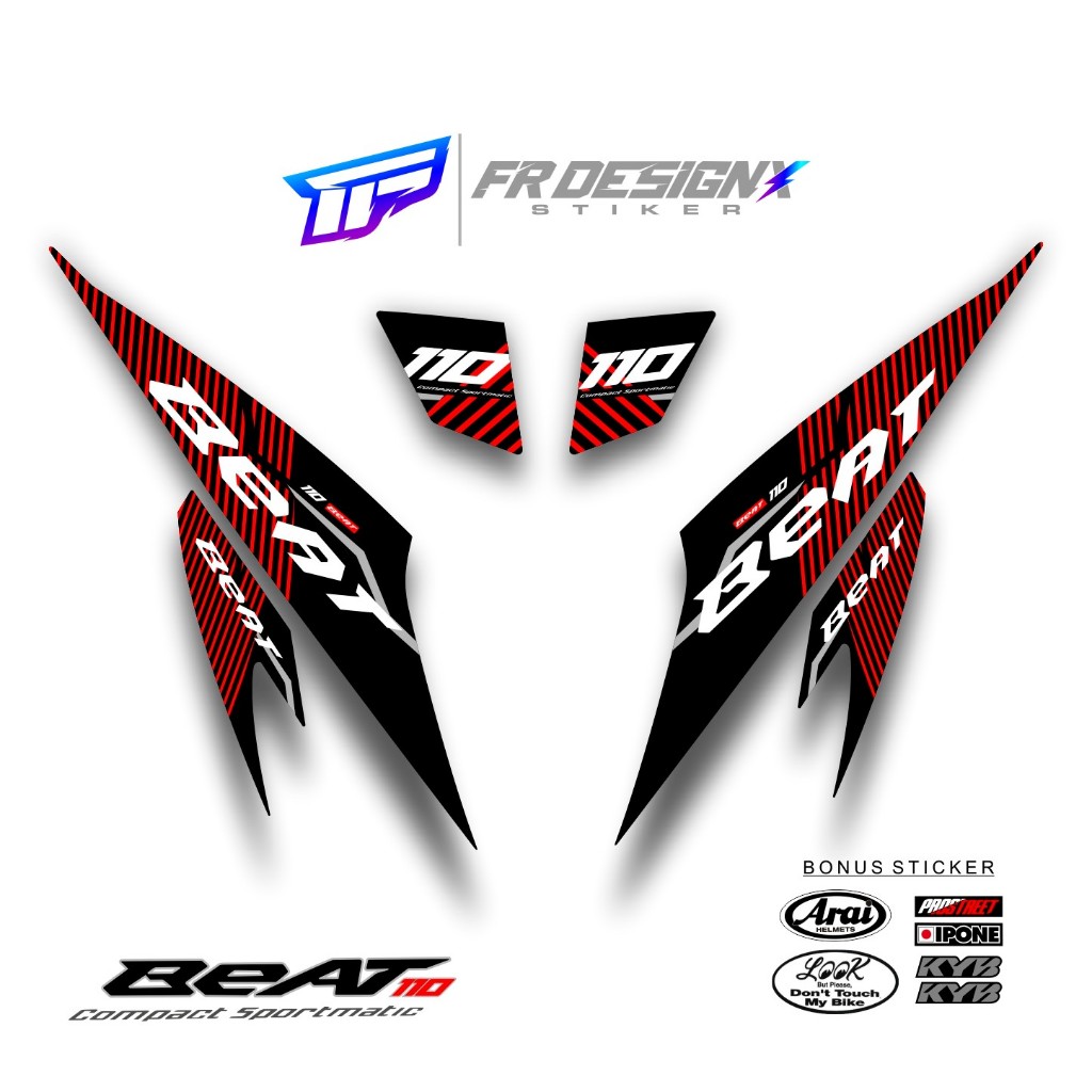HONDA BEAT 2008 - 2012 MTF SIMPLE VIETNAM 1 เอกสารสติกเกอร์ / การออกแบบ FRX / แถบดัดแปลง