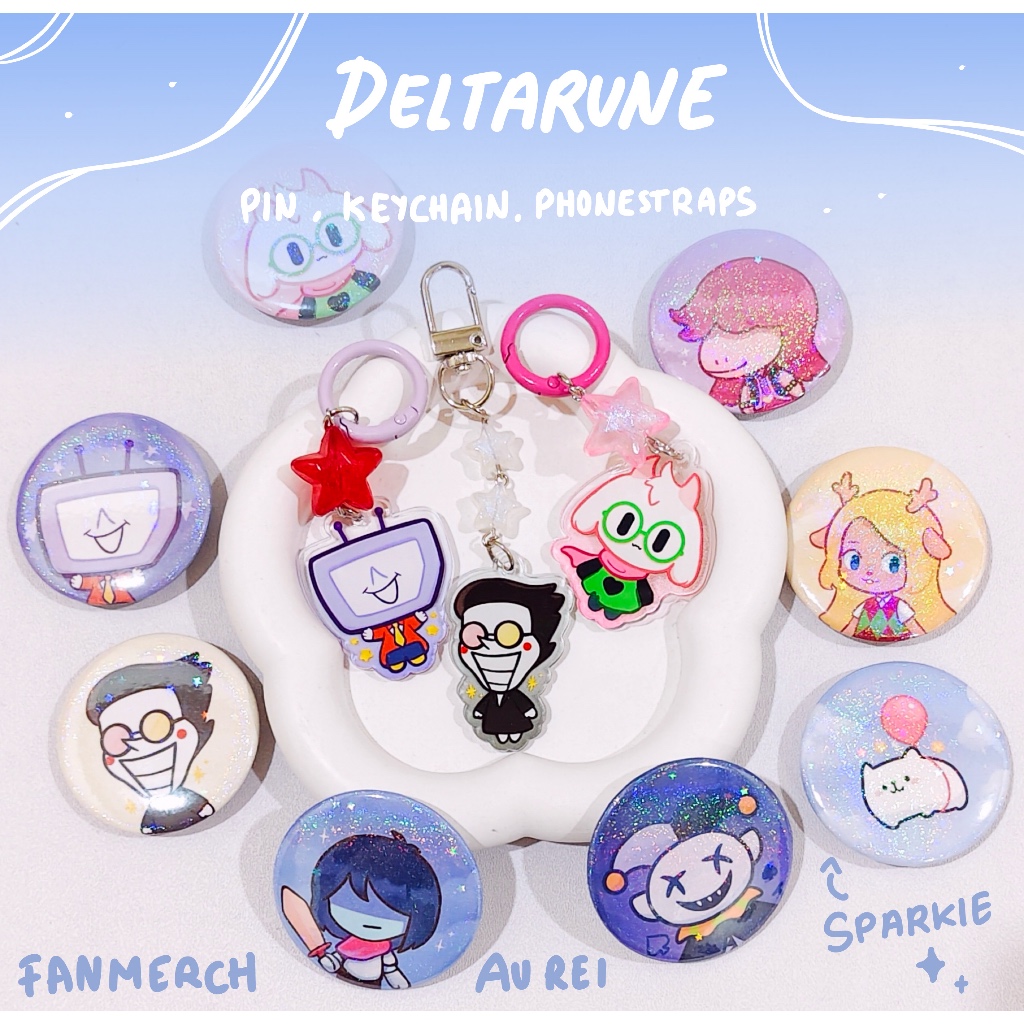 ปุ่มพิน Deltarune merch | Tenna kris rabsei spalton jevil by au rei