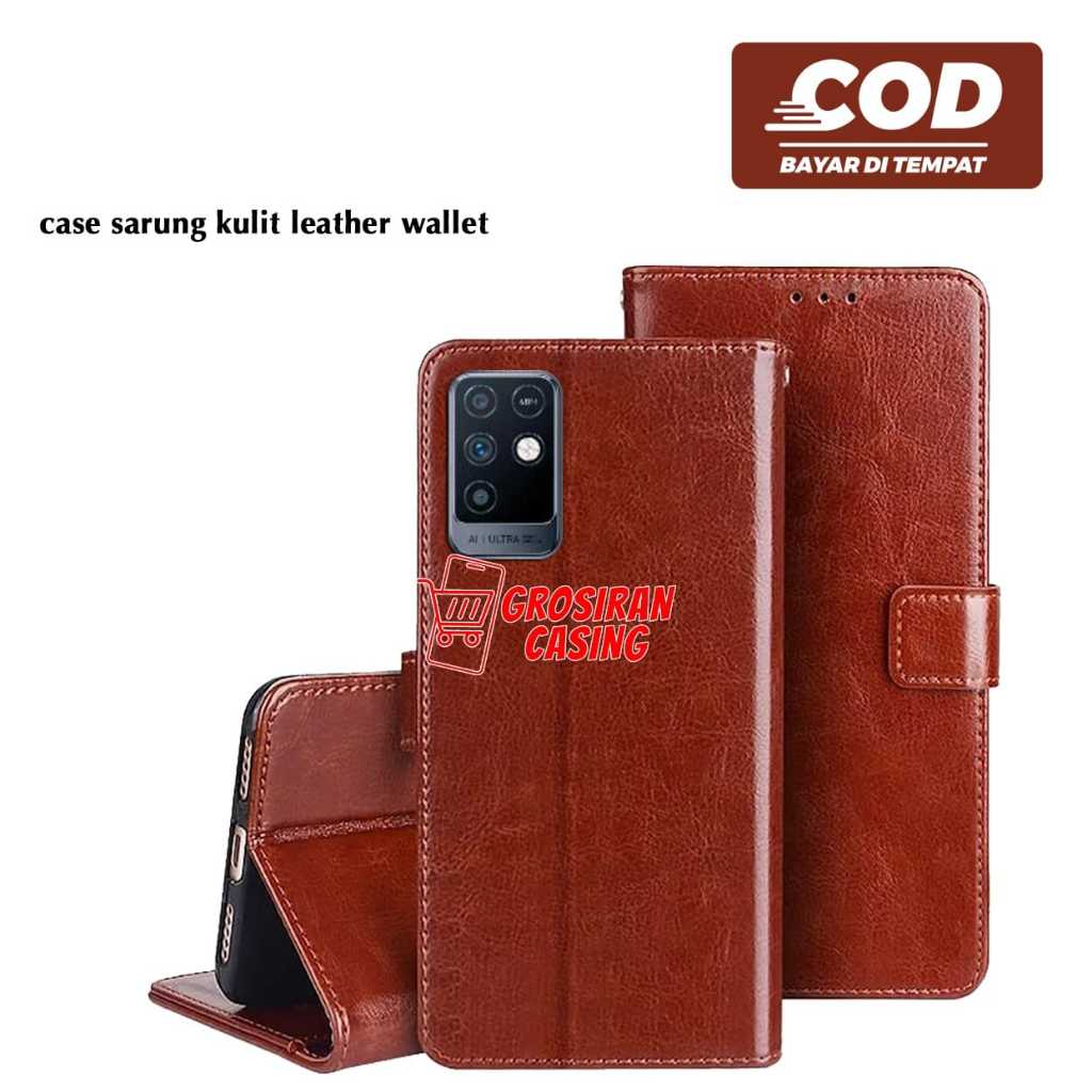 Leather Flip Cover Casing Book case Infinix Note 10 Infinix Note 10 Pro Infinix Note 11S Infinix Not