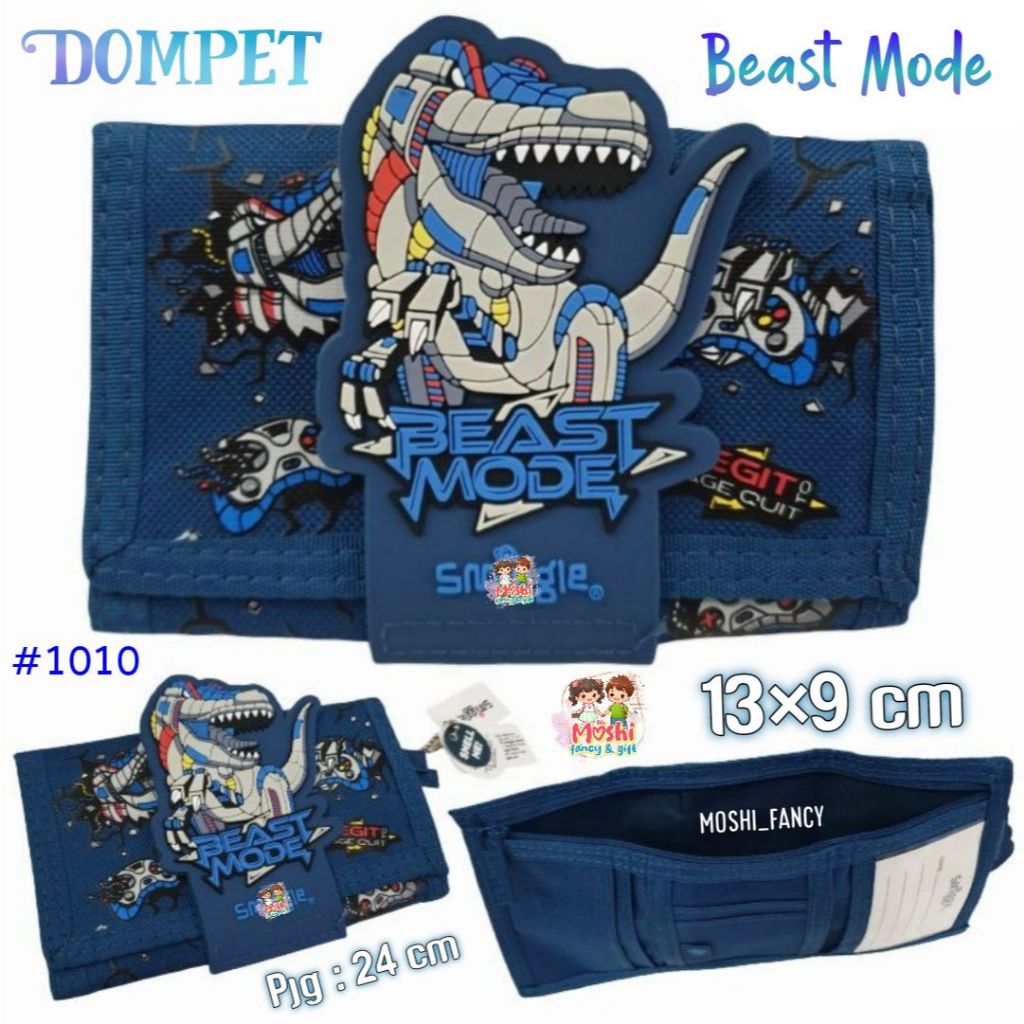Beast Mode Motif กระเป๋าสตางค์เด็กพับได้ / Dino Game Boys Wallet / Wallets Character Beast Mode Boy