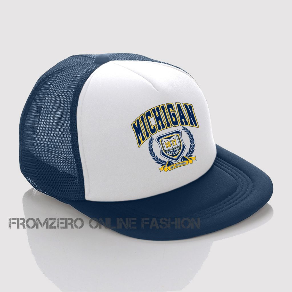 หมวก Distro Mesh Snapback / หมวก Trucker Snapback - หมวกโลโก้ MICHIGAN