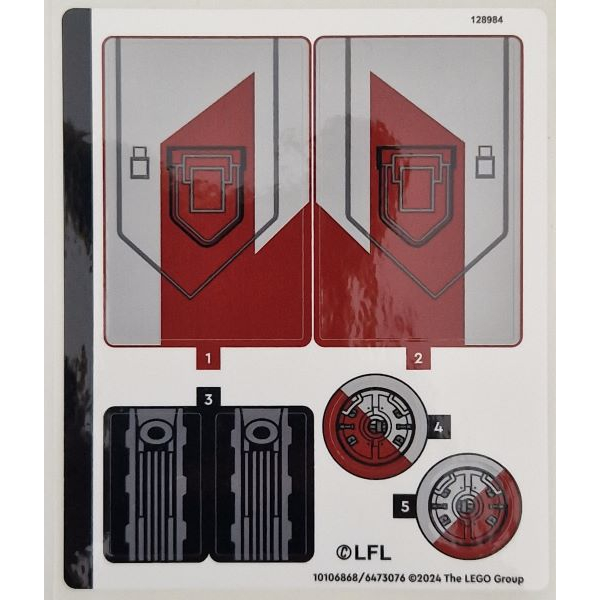 Lego Parts - 75362stk01 - แผ่นสติ๊กเกอร์สําหรับชุด 75362 - (10106868/6473076)