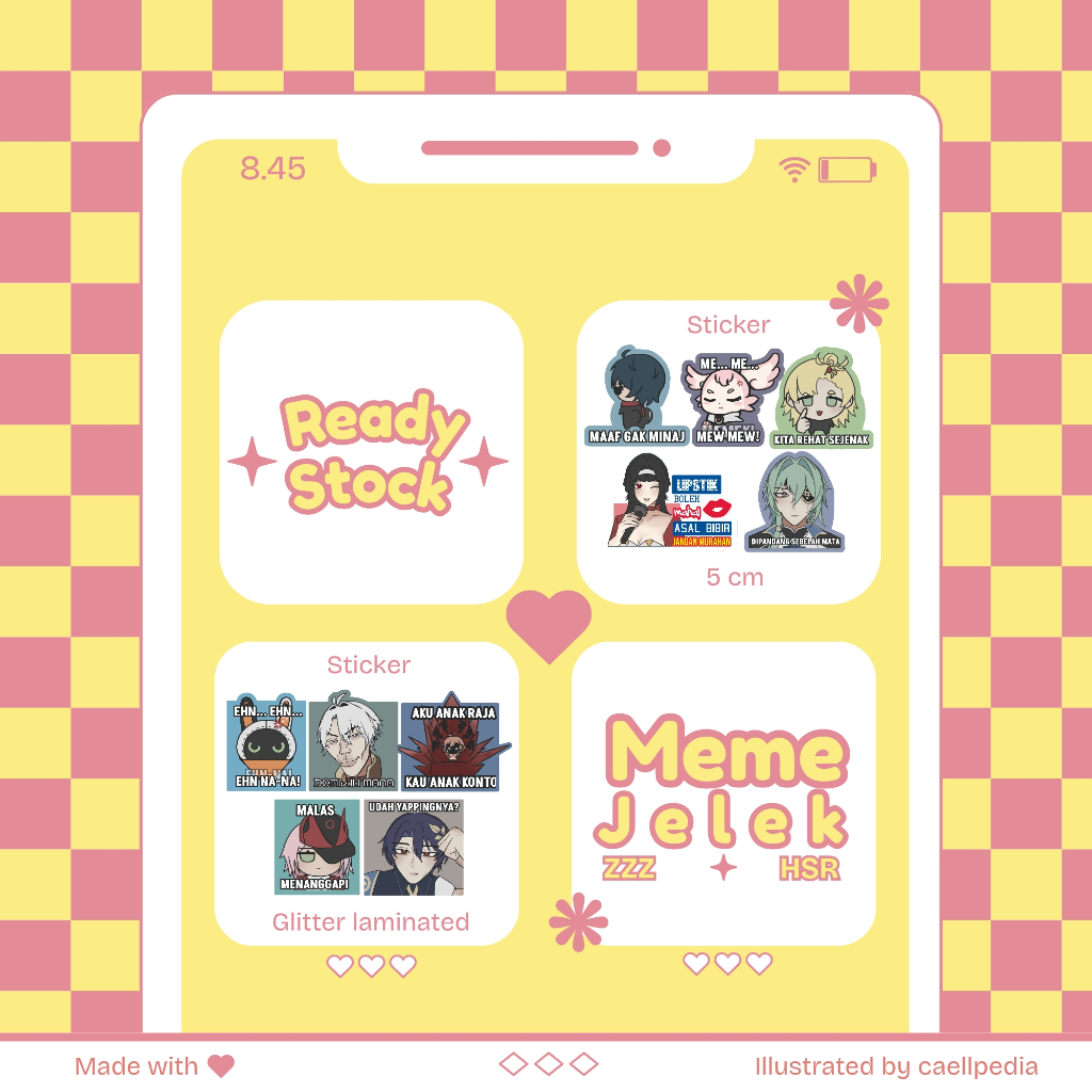 Honkai Star Rail HSR และ Zenless Zone Zero ZZZ สติ๊กเกอร์