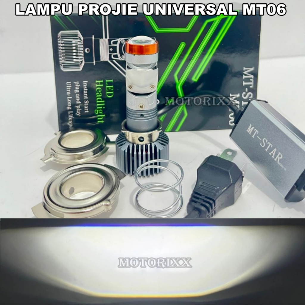 MT-STAR - MT06 H6 H4 S2 UNIVERSAL BILED PROJECTOR MOTORCYCLE HEADLIGHT