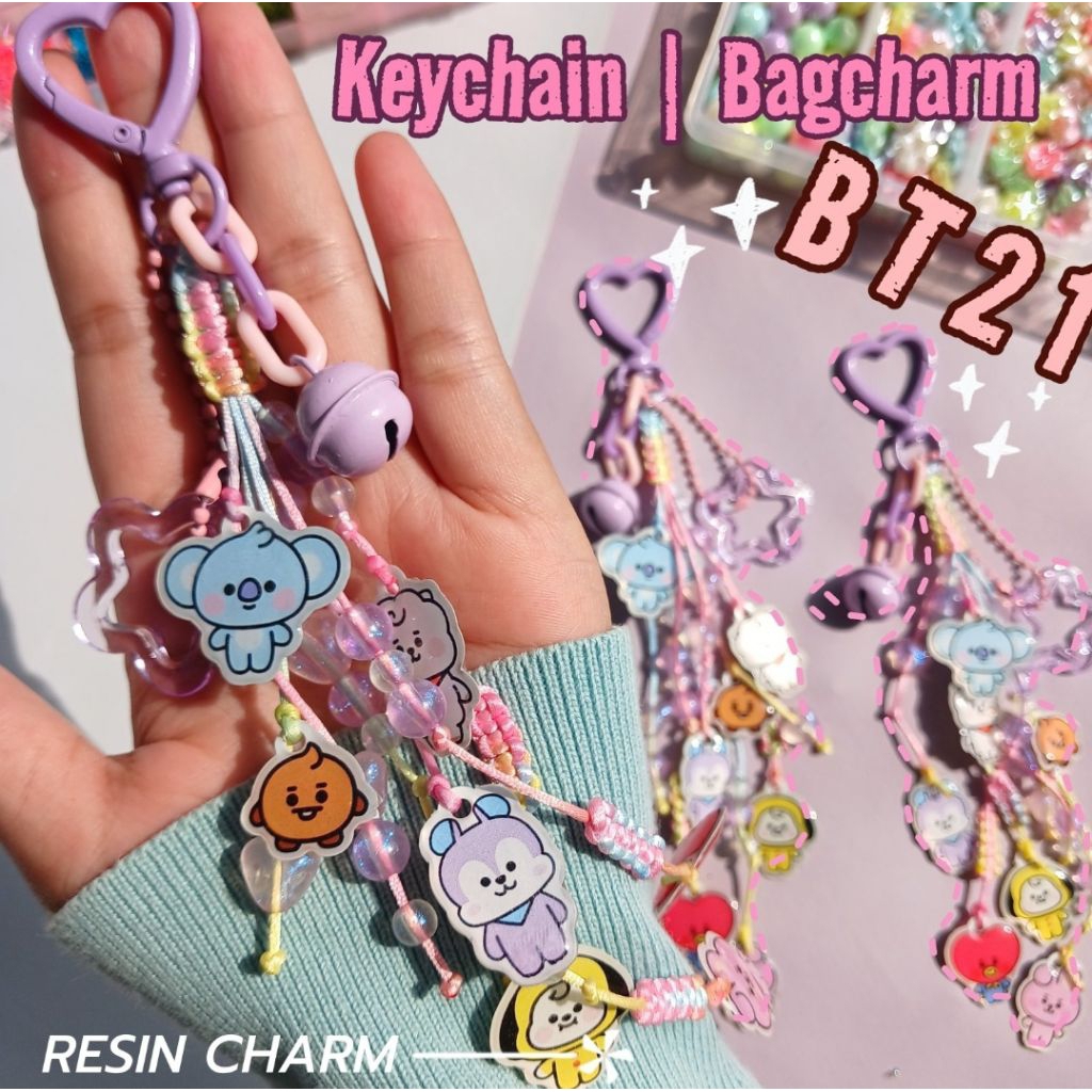 Bt21 พวงกุญแจ Bagcharm | พวงกุญแจ Bt21 โดย amaiya.project
