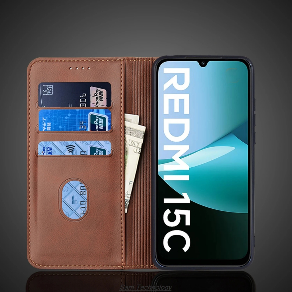 REDMI 15C / POCO C85 FLIP COVER หนังอุปกรณ์เสริม HP / ตัวป้องกัน HP / REDMI 15C / POCO C85 ปลอก