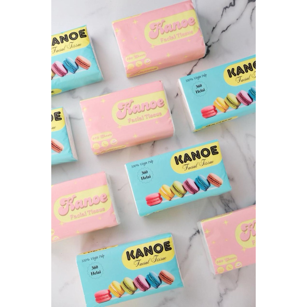 KANOE FACIAL TISSUE WHITE FACIAL TISSUE COTENTS 360 แผ่น