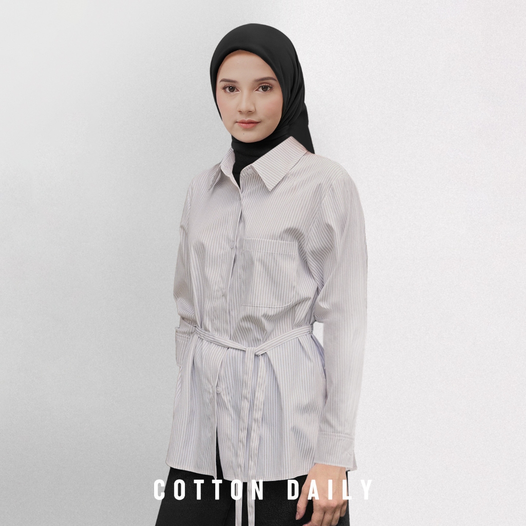KEMEJA COTTON DAILY - เสื้อผูกหน้า Marina | เสื้อผู้หญิงสายหลัง